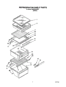 03 - Refrigerator Shelf parts for Whirlpool Refrigerator 3XARG485WP01 from AppliancePartsPros.com