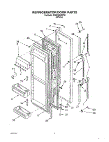 07 - Refrigerator Door parts for Whirlpool Refrigerator 3XARG484WP02 from AppliancePartsPros.com