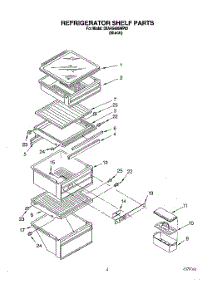 03 - Refrigerator Shelf parts for Whirlpool Refrigerator 3XARG486WP02 from AppliancePartsPros.com