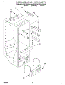 02 - Refrigerator Liner parts for Whirlpool Refrigerator ED22HDXBB00 from AppliancePartsPros.com