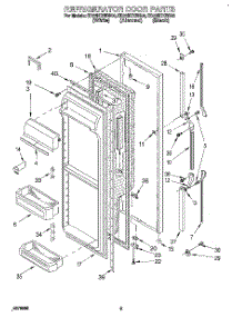 07 - Refrigerator Door parts for Whirlpool Refrigerator ED22HDXBW00 from AppliancePartsPros.com