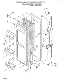 06 - Refrigerator Door parts for Whirlpool Refrigerator ED22HPXBW00 from AppliancePartsPros.com