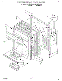 06 - Refrigerator Door parts for Whirlpool Refrigerator 6ET18DKXAN01 from AppliancePartsPros.com