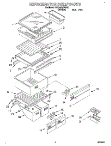 03 - Refrigerator Shelf parts for Whirlpool Refrigerator 3VED29DQAW01 from AppliancePartsPros.com