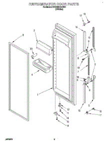 06 - Refrigerator Door parts for Whirlpool Refrigerator 3VED29DQAW01 from AppliancePartsPros.com