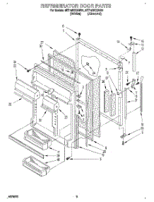 06 - Refrigerator Door parts for Whirlpool Refrigerator 3ET18DKXAN01 from AppliancePartsPros.com