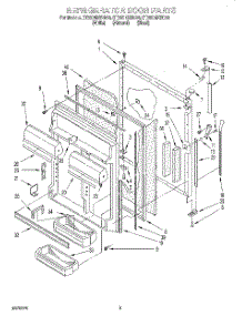 06 - Refrigerator Door parts for Whirlpool Refrigerator ET20DMXBW00 from AppliancePartsPros.com