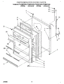 07 - Refrigerator Door parts for Whirlpool Refrigerator ET18NMYAW02 from AppliancePartsPros.com