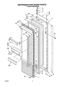 11 - Refrigerator Door parts for Kitchenaid Refrigerator KSSS42DBX00 from AppliancePartsPros.com