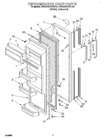 04 - Refrigerator Door parts for Roper Refrigerator RS20AKXBL00 from AppliancePartsPros.com