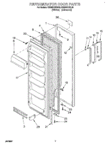 04 - Refrigerator Door parts for Roper Refrigerator RS20EKXBL00 from AppliancePartsPros.com