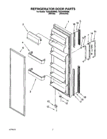 06 - Refrigerator Door parts for Estate Refrigerator TS25AWXBW00 from AppliancePartsPros.com