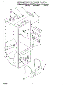 02 - Refrigerator Liner parts for Whirlpool Refrigerator 4YED25DQAB01 from AppliancePartsPros.com