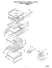 03 - Refrigerator Shelf parts for Whirlpool Refrigerator 3VED29DQBW00 from AppliancePartsPros.com