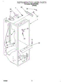 02 - Refrigerator Liner parts for Whirlpool Refrigerator 6ED22ZRXBW00 from AppliancePartsPros.com