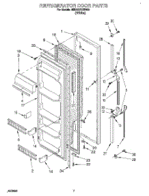 06 - Refrigerator Door parts for Whirlpool Refrigerator 6ED22ZRXBW00 from AppliancePartsPros.com