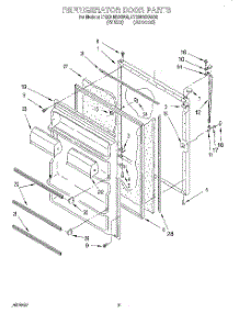 07 - Refrigerator Door parts for Whirlpool Refrigerator ET20NMXAW02 from AppliancePartsPros.com