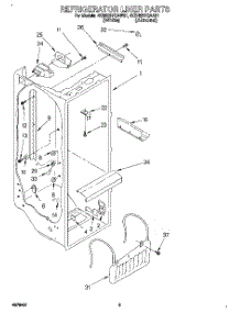 02 - Refrigerator Liner parts for Whirlpool Refrigerator 4KSRS27QAA01 from AppliancePartsPros.com