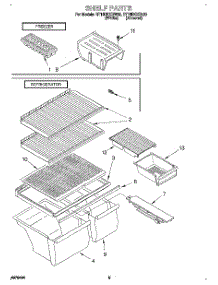 05 - Shelf, Lit\Optional parts for Roper Refrigerator RT16DKXBW00 from AppliancePartsPros.com