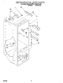 02 - Refrigerator Liner parts for Whirlpool Refrigerator ED22DKXBN00 from AppliancePartsPros.com