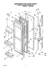 06 - Refrigerator Door parts for Whirlpool Refrigerator ED22DKXBW00 from AppliancePartsPros.com
