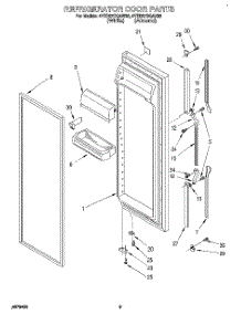 06 - Refrigerator Door parts for Whirlpool Refrigerator 4YED27DQAN02 from AppliancePartsPros.com