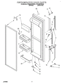 06 - Refrigerator Door parts for Whirlpool Refrigerator 4YED25PWBN00 from AppliancePartsPros.com