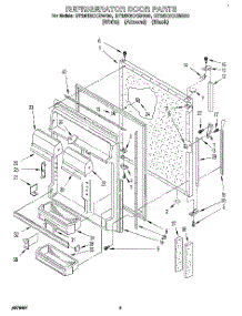06 - Refrigerator Door parts for Whirlpool Refrigerator ET25DKXBN00 from AppliancePartsPros.com