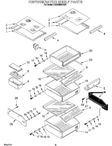 07 - Refrigerator Shelf parts for Kitchenaid Refrigerator KSSS36MBX01 from AppliancePartsPros.com