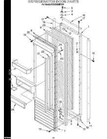 09 - Refrigerator Door parts for Kitchenaid Refrigerator KSSS36MBX01 from AppliancePartsPros.com