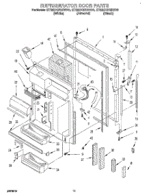 07 - Refrigerator Door parts for Whirlpool Refrigerator ET22DQRBN00 from AppliancePartsPros.com
