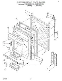 06 - Refrigerator Door parts for Whirlpool Refrigerator ET25PKXBN00 from AppliancePartsPros.com
