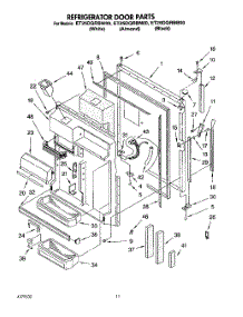 07 - Refrigerator Door parts for Whirlpool Refrigerator ET25DQRBN00 from AppliancePartsPros.com