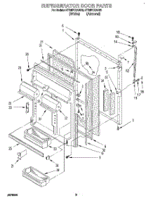 06 - Refrigerator Door parts for Whirlpool Refrigerator ET22PKXAN03 from AppliancePartsPros.com