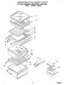 03 - Refrigerator Shelf parts for Whirlpool Refrigerator ED22DQXBW01 from AppliancePartsPros.com