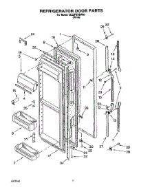 06 - Refrigerator Door parts for Whirlpool Refrigerator ED22PBXBW00 from AppliancePartsPros.com
