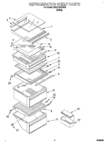 03 - Refrigerator Shelf parts for Whirlpool Refrigerator ED22PBXBW01 from AppliancePartsPros.com