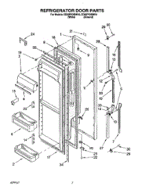 05 - Refrigerator Door parts for Whirlpool Refrigerator ED22PKXBN10 from AppliancePartsPros.com