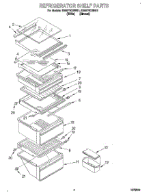 03 - Refrigerator Shelf parts for Whirlpool Refrigerator ED22PWXBN01 from AppliancePartsPros.com