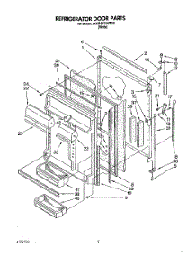 06 - Refrigerator Door parts for Whirlpool Refrigerator 3XARG475WP02 from AppliancePartsPros.com