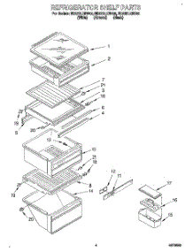 03 - Refrigerator Shelf parts for Whirlpool Refrigerator ED22DLXBN00 from AppliancePartsPros.com