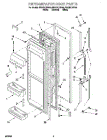 07 - Refrigerator Door parts for Whirlpool Refrigerator ED22DLXBN00 from AppliancePartsPros.com