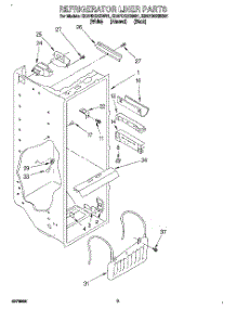 02 - Refrigerator Liner parts for Whirlpool Refrigerator ED27DQXBW01 from AppliancePartsPros.com