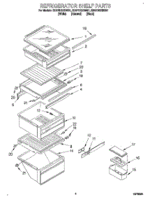 03 - Refrigerator Shelf parts for Whirlpool Refrigerator ED27DQXBW01 from AppliancePartsPros.com