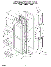 06 - Refrigerator Door parts for Whirlpool Refrigerator 8ED22PWXBN01 from AppliancePartsPros.com