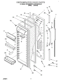 05 - Refrigerator Door parts for Kitchenaid Refrigerator KSHS22QBWH01 from AppliancePartsPros.com
