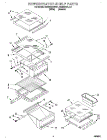 03 - Refrigerator Shelf parts for Kitchenaid Refrigerator KSRS22QAAL21 from AppliancePartsPros.com