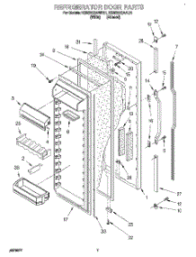 05 - Refrigerator Door parts for Kitchenaid Refrigerator KSRS22QAAL21 from AppliancePartsPros.com