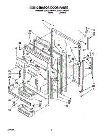 06 - Refrigerator Door parts for Whirlpool Refrigerator 3ET22DKXBN00 from AppliancePartsPros.com