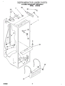 02 - Refrigerator Liner parts for Roper Refrigerator RS22AWXBW01 from AppliancePartsPros.com